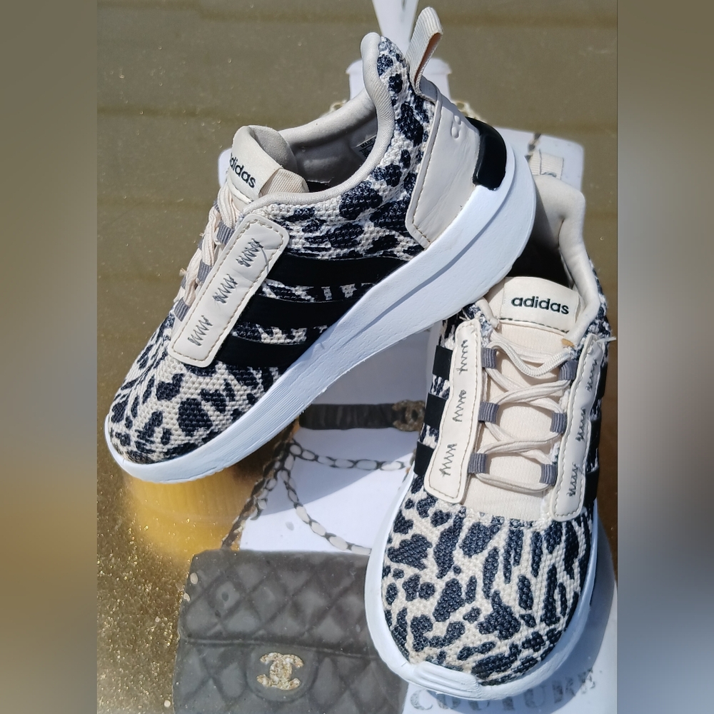 Adidas Racer TR21 Leopard Running Shoe Toddler Slip-on Athletic